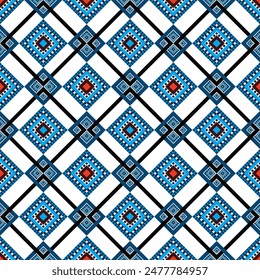 Vector ethnic geometric seamless pattern.
Designed for use as a background 
or printed on fabric including product.
ethnic tribal pattern.aztec. 
ikat.woven fabric.zigzag.tribal.
baroque.