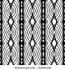 Vector ethnic hand drawn abstract vintage geometric wallpaper pattern seamless background. Tribe motive for wrapping. Aztec, american, arabic rhombus tiling.