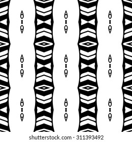 Vector ethnic hand drawn abstract vintage geometric wallpaper pattern seamless background. Tribe motive for wrapping. Aztec, american, arabic rhombus tiling.