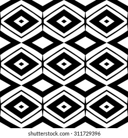 Vector ethnic hand drawn abstract vintage geometric wallpaper pattern seamless background. Tribe motive for wrapping. Aztec, american, arabic rhombus tiling.
