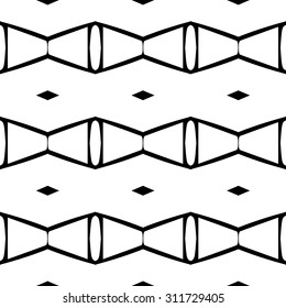 Vector ethnic hand drawn abstract vintage geometric wallpaper pattern seamless background. Tribe motive for wrapping. Aztec, american, arabic rhombus tiling.