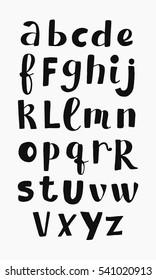 Vector Ethnic Latin Alphabet, Scandinavian Style. Unique Hand Drawn Font. Isolated english abc letters.