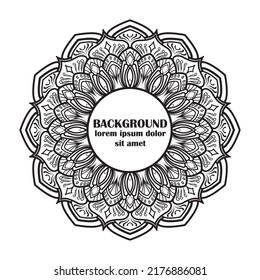 Vector ethnic mandala. Floral background design