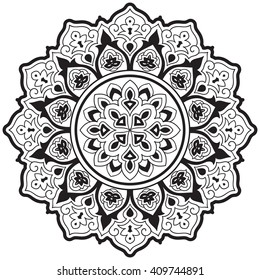 Vector Ethnic Mandala, Tattoo Sketch