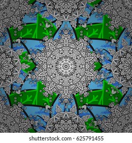 Vector ethnic mandalas, doodle background circles. Background.