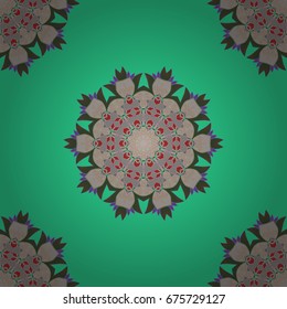 Vector ethnic mandalas, doodle background circles. Background.