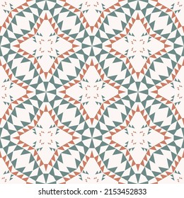 Vector ethnic Morocco color mosaic tile geometric small triangle shape seamless pattern background. Use for fabric, textile, interior decoration elements, upholstery, wrapping.