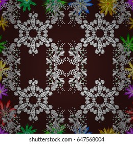 Vector Ethnic Oriental Circle Ornament. Islam, Arabic, Indian, ottoman motifs on a background. Flower Mandala seamless pattern.
