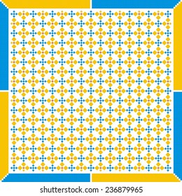 Vector ethnic ornament with elements of flowers and plants from Ukraine