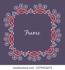 Vector ethnic ornamental frame element