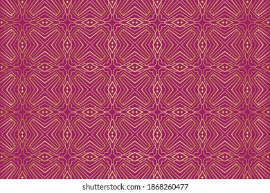 Vector ethnic ornamental geometric pattern. Abstract geometric seamless pattern.Vintage texture.