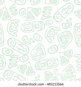 Vector ethnic pattern in style of Inca, Aztec, Indians, Maya. Seamless ancient tribal background.