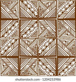 Vector ethnic seamless pattern. Tribal vintage hand drawn with aztec ornament ready for print.