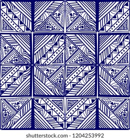 Vector ethnic seamless pattern. Tribal vintage hand drawn with aztec ornament ready for print.