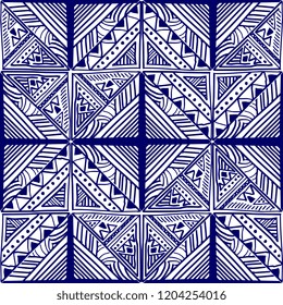 Vector ethnic seamless pattern. Tribal vintage hand drawn with aztec ornament ready for print.