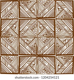 Vector ethnic seamless pattern. Tribal vintage hand drawn with aztec ornament ready for print.