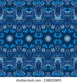 Vector Ethnic Seamless vintage pattern background ornamental. Vector surface design. Textile fabric ikat