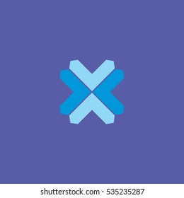 Vector Of Ethnic Simple Logo in Blue