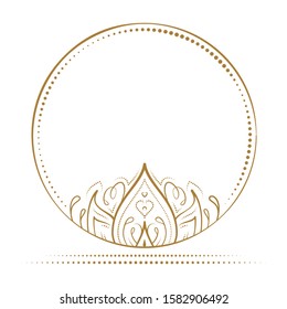 Vector ethnic style frame on a white background.