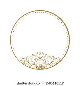 Vector ethnic style frame on a white background.