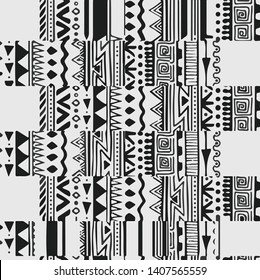 vector, Ethnic stylized motifs, background pattern/  ikat effect; abstract stripes/ symbols  ​, lines mixed pattern 