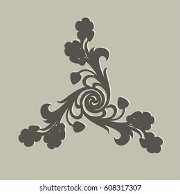 Vector ethnic triangular decorative element. Eps-8