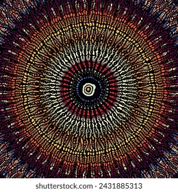 Vector ethnic tribal Mandala. Abstract seamless pattern.