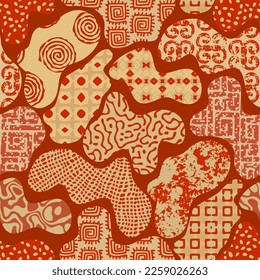 Vector ethnic tribal native pattern. Seamless art image.