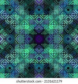 Vector ethnic tribal pattern. Seamless art image.