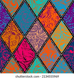 Vector ethnic tribal pattern. Seamless art image.