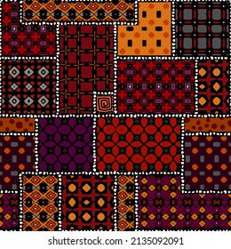 Vector ethnic tribal pattern. Seamless art image.