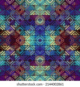 Vector ethnic tribal pattern. Seamless art image.