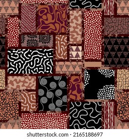 Vector ethnic tribal pattern. Seamless art image.