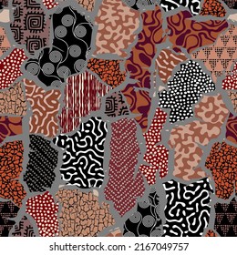 Vector ethnic tribal pattern. Seamless art image.