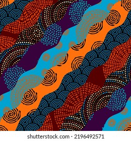 ethnisches Vektor-Stammesmuster. Nahtloses Kunstbild.