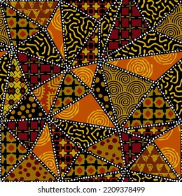 Vector ethnic tribal pattern. Seamless art image.