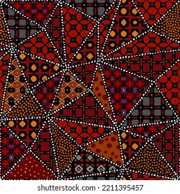 Vector ethnic tribal pattern. Seamless art image.