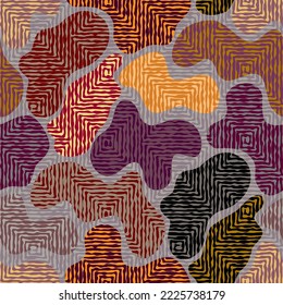 Vector ethnic tribal pattern. Seamless art image.