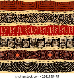 Vector ethnic tribal pattern. Seamless art image.