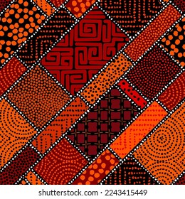 Vector ethnic tribal pattern. Seamless art image.