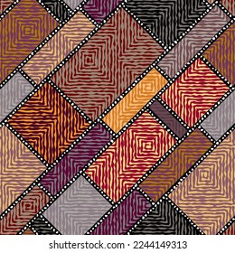 Vector ethnic tribal pattern. Seamless art image.