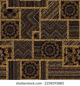 Vector ethnic tribal pattern. Seamless art image.