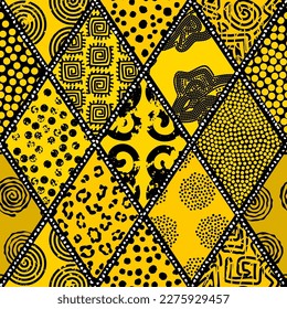 Vector ethnic tribal pattern. Seamless art image.