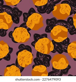 Vector ethnic tribal pattern. Seamless art image.