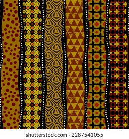 Vector ethnic tribal pattern. Seamless art image.