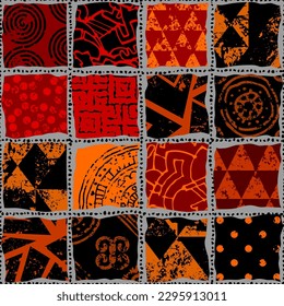 Vector ethnic tribal pattern. Seamless vector image.