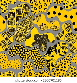 Vector ethnic tribal pattern. Seamless art image.
