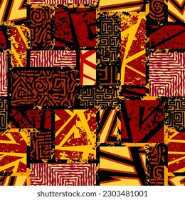 Vector ethnic tribal pattern. Seamless vector image.