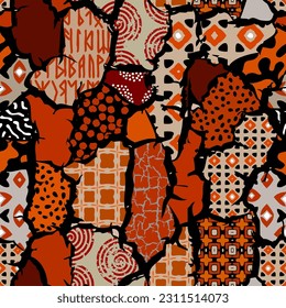 Vector ethnic tribal pattern. Seamless art image.