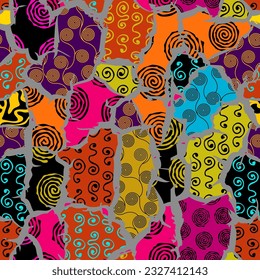 Vector ethnic tribal pattern. Seamless art image.